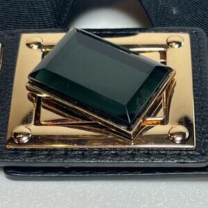 VTG Lakeshore Drive Size Medium Black Stretch Belt Cinch Turnlock Buckle Rivets